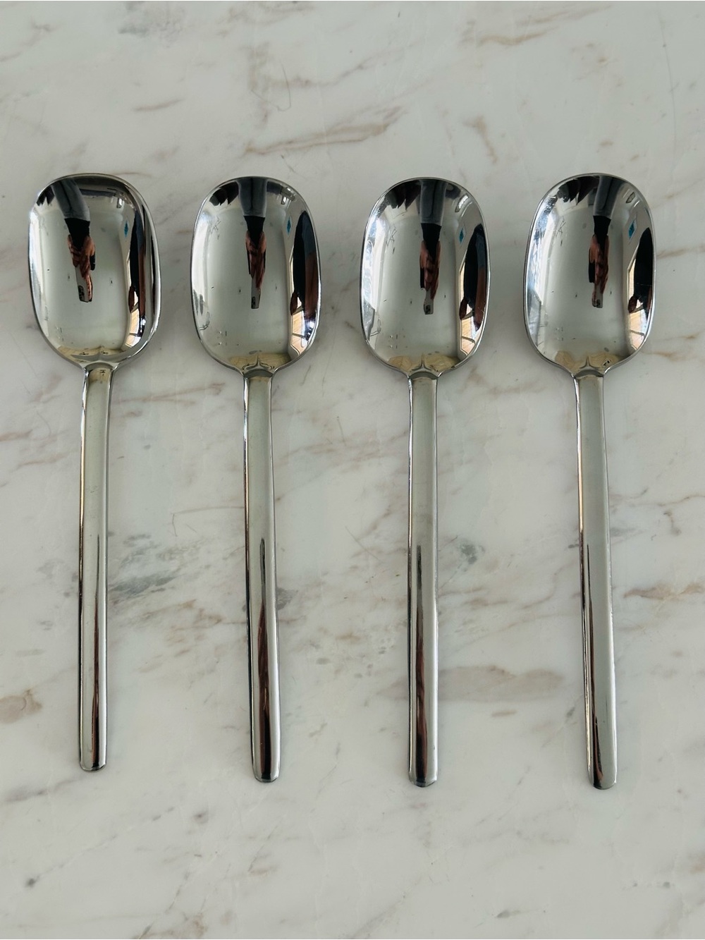Mikasa Zena Stainless Steel Silver Soup Spoons Set of 4